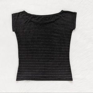 🤍🖤🤍Club Monaco Off the Shoulder Striped Top M